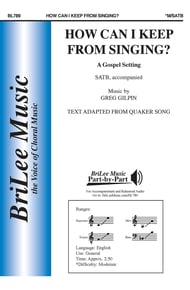 How Can I Keep from Singing? SATB choral sheet music cover Thumbnail